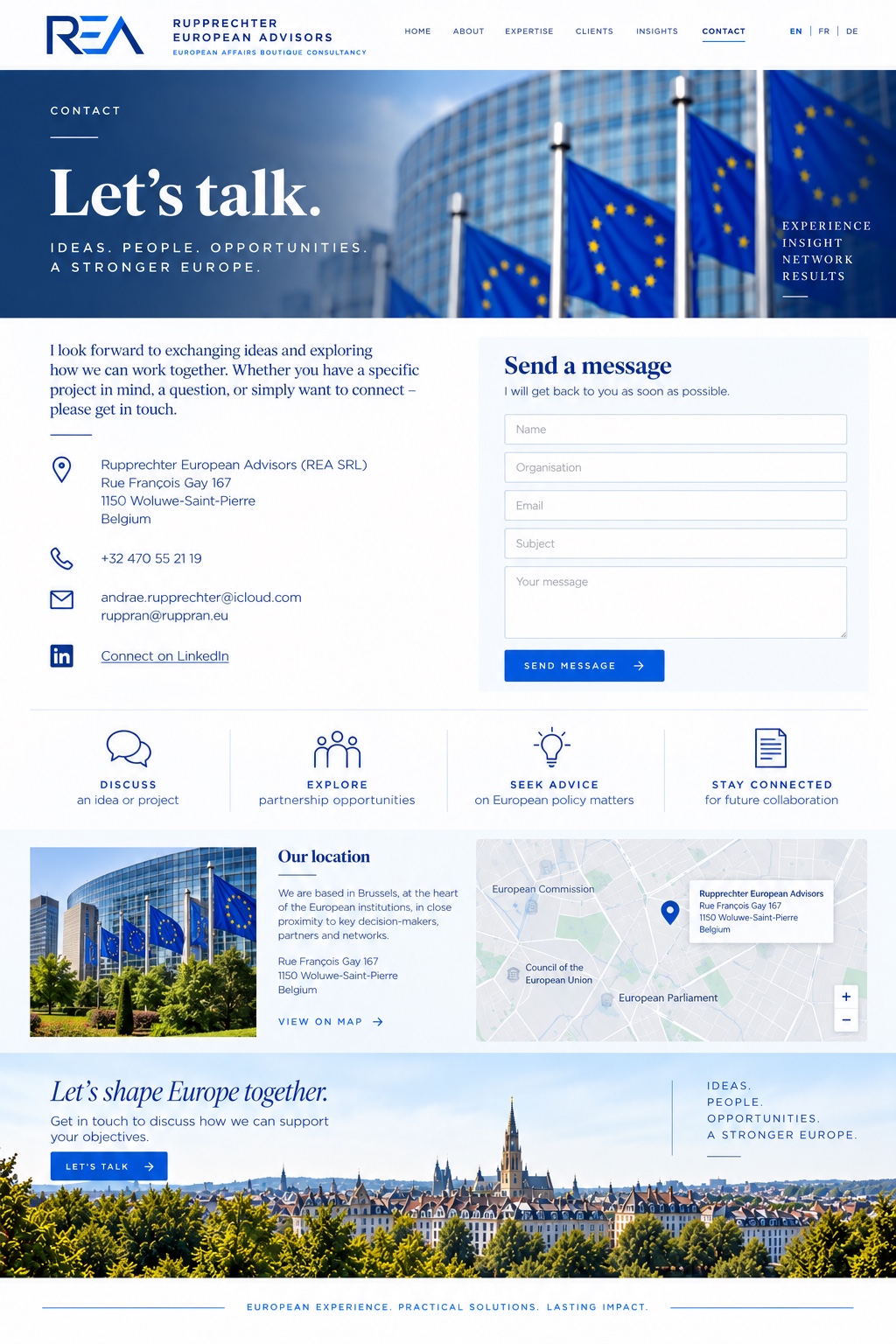 Rupprechter European Advisors — Contact preview